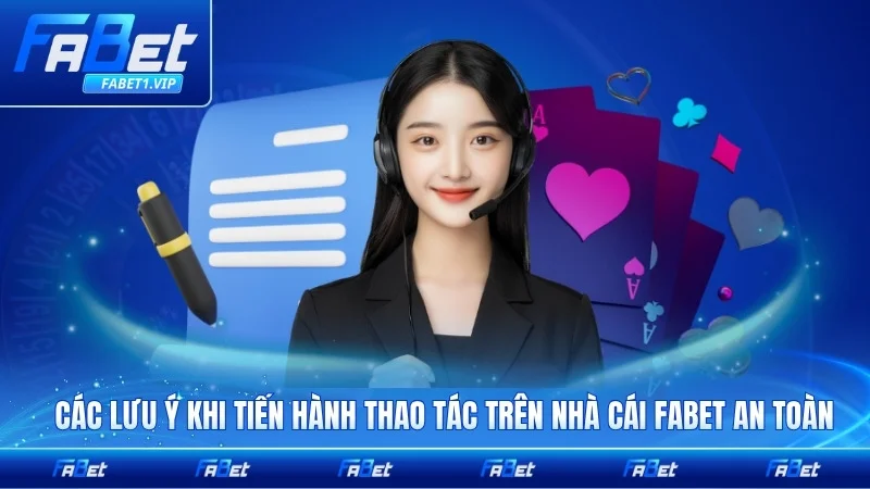 Các lưu ý khi tiến hành thao tác trên nhà cái FABET an toàn